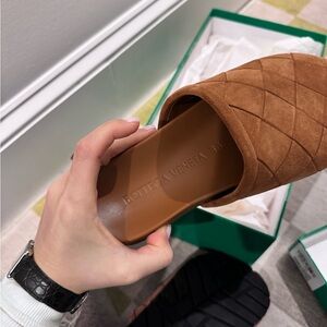 Bottega Veneta Brown Quilted Mules